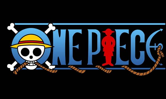 One Piece logo black background