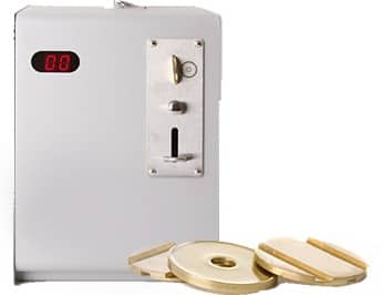 Dr. Muller Paytronic insert coin to use the light therapy device