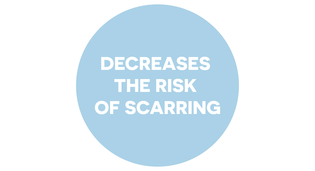 Dr. Muller decreases the risk of scarring
