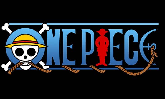 One Piece logo black background