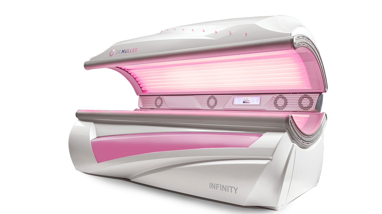 Dr. Muller Infinity Collagenic Red Light Therapy device half open right angle