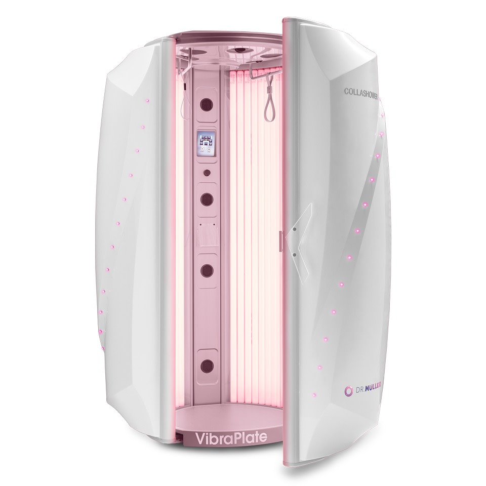 Dr. Muller Collashower Collagenic Machines angle half open